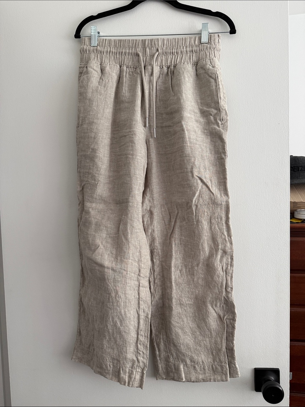 Quince Women's 100% Linen pants in Beige